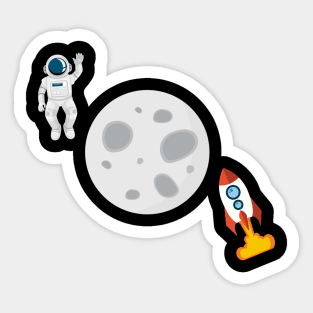 Hello Space Sticker